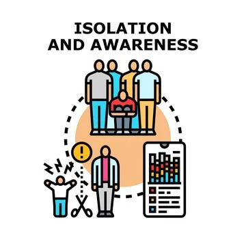 Isolation and awareness concept vector illustration Stock Illustration