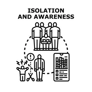 Isolation and awareness concept vector illustration Stock Illustration