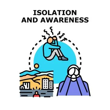 Isolation and awareness concept vector illustration art Stock Illustration