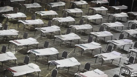 Isolation centre at the NSCI dome Stock Footage 129825758