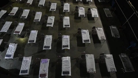 Isolation centre at the NSCI dome Stock Footage 129833472