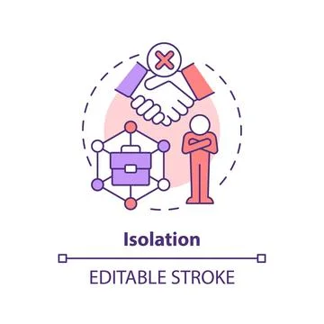 Isolation concept icon Illustrazione stock
