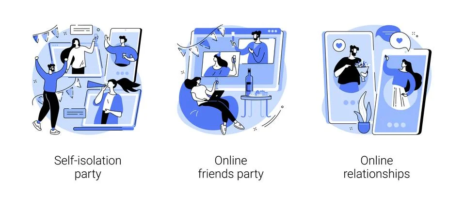 Isolation entertainment abstract concept vector illustrations. Stock Illustration