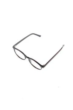 Isolation glasses on white background. brown round eyeglass frame in the phot Stock Photos
