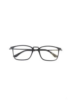Isolation glasses on white background. doff brown square eyeglass frame. squa Stock Photos