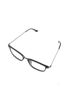 Isolation glasses on white background. doff brown square eyeglass frame. squa Stock Photos