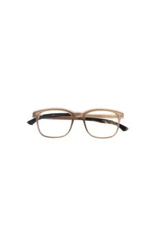 Isolation glasses on white background. doff brown square eyeglass frame. squa Stock Photos