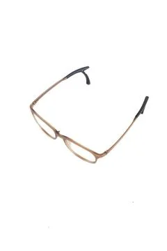 Isolation glasses on white background. doff brown square eyeglass frame. squa Stock Photos