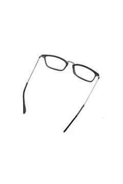 Isolation glasses on white background. doff brown square eyeglass frame. squa Stock Photos