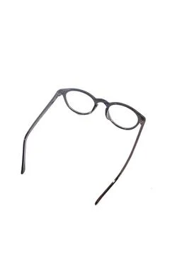 Isolation glasses on white background. round black and brown eyeglass frames  Stock Photos