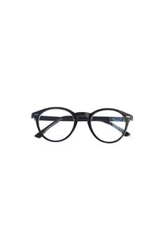 Isolation glasses on white background. round black and brown eyeglass frames  Stock Photos