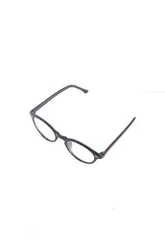 Isolation glasses on white background. round black and brown eyeglass frames  Stock Photos