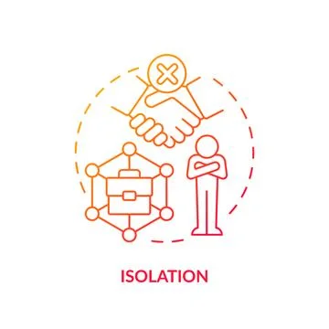 Isolation red gradient concept icon 스톡 일러스트