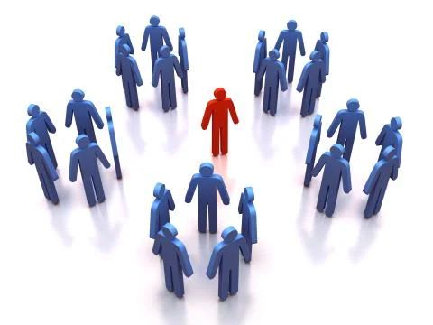 Isolation from society Stock Illustration