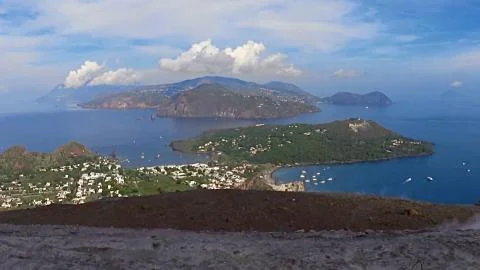 Isole Eolie (Sicily). Stock Photos