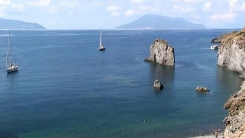 Isole Eolie (Sicily). Stock Photos