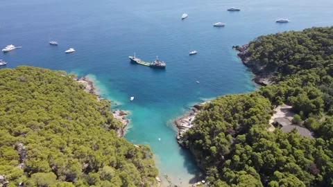 Isole tremiti drone Stock Footage 241739985