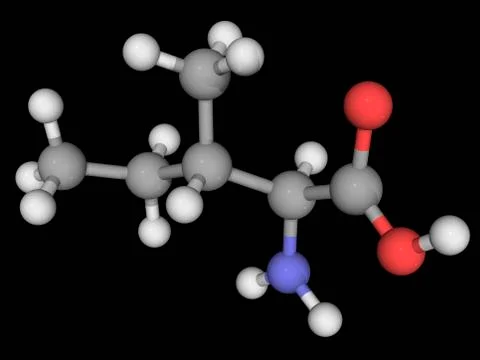Isoleucine molecule Illustrazione stock