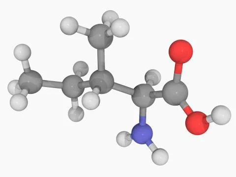 Isoleucine molecule Illustrazione stock