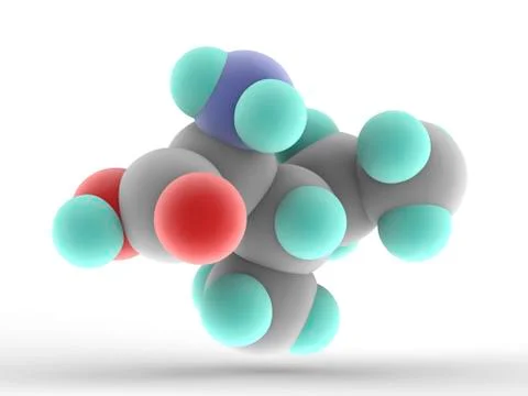 Isoleucine molecule Illustrazione stock