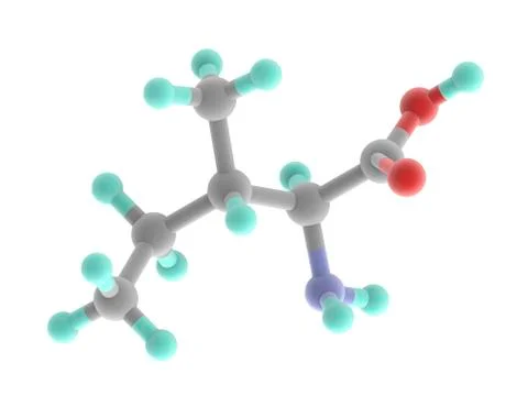 Isoleucine molecule Illustrazione stock
