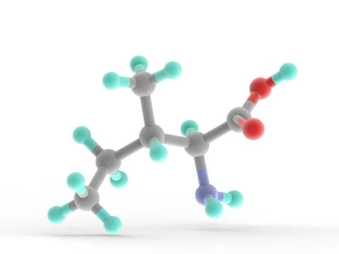 Isoleucine molecule Illustrazione stock
