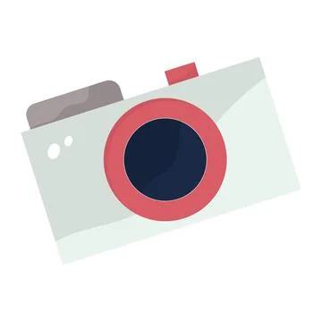 Isoloated colored camera icon Cute design Vector Stock Illustration
