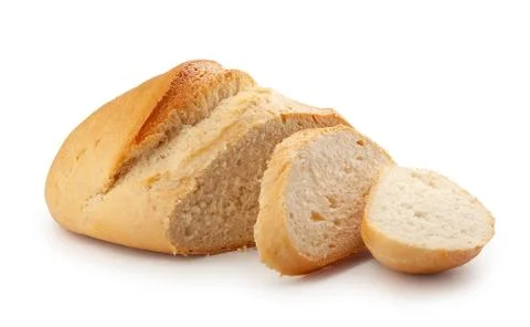 Isolted white bread Stock Photos