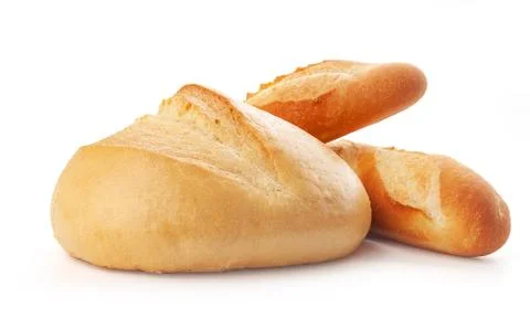 Isolted white bread Stock Photos