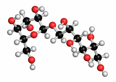 Isomalt sugar substitute molecule Stock Illustration
