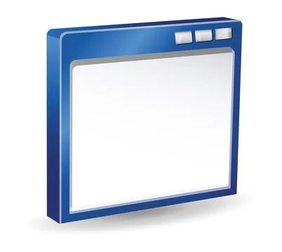 Isometeric Desktop blank application screen icon - Stock Illustration Stock Illustration