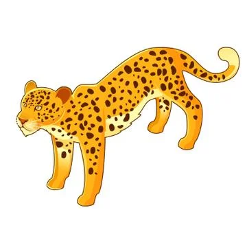 Isometri leopard icon Stock Illustration