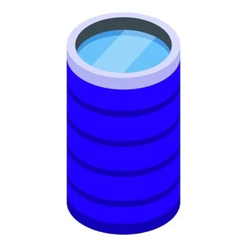 Isometric 3d blue battery icon Illustrazione stock