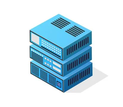 Isometric 3D computer 스톡 일러스트