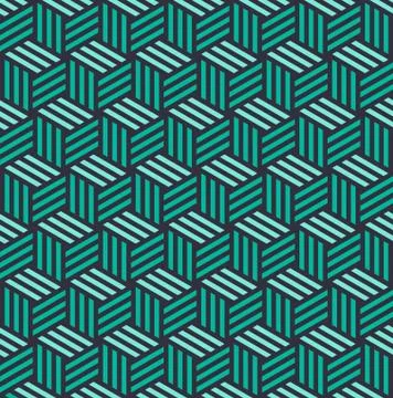 Isometric 3d cube seamless pattern background Illustrazione stock