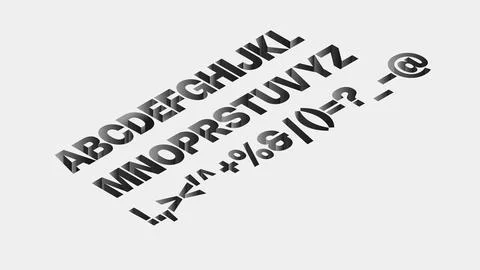 Isometric 3d font design, three-dimensional alphabet letters vector illustr.. Stock Illustration