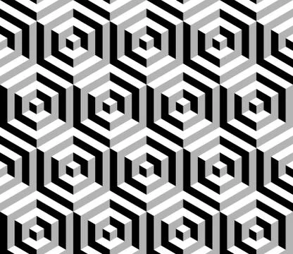Isometric 3d hexagon seamless pattern background Illustrazione stock
