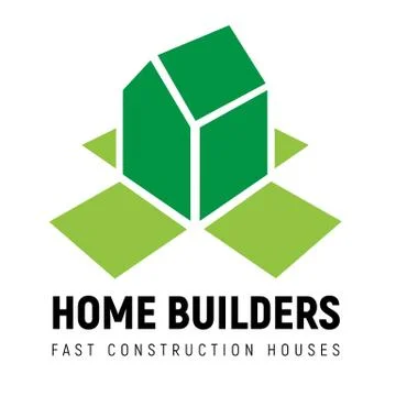 Isometric 3d house with perspective. Stockillustratie