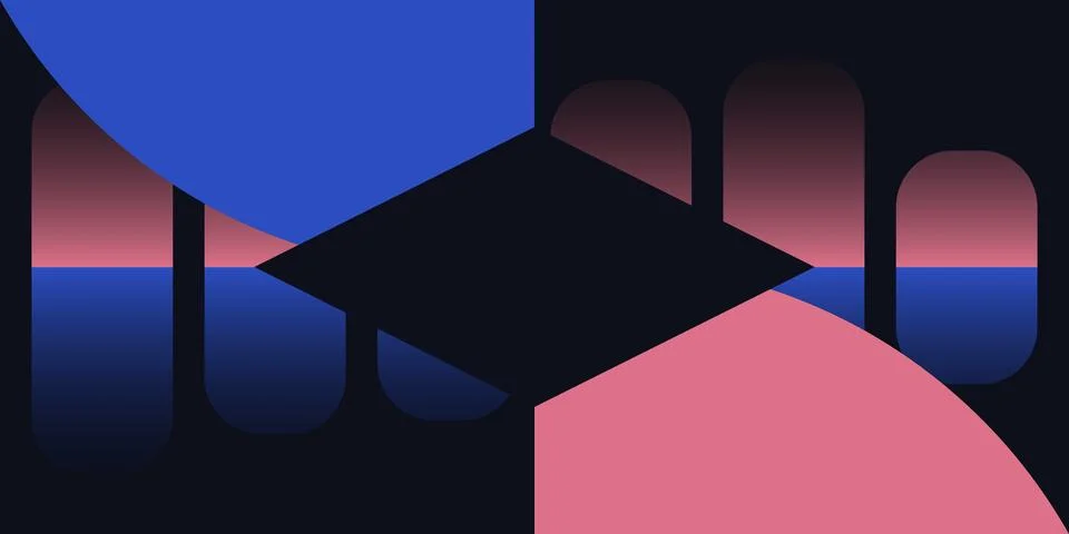 Isometric 3d letters with gradient background Stock Illustration