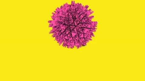 Isometric 3D Neon Stuff Stock Footage 64651236