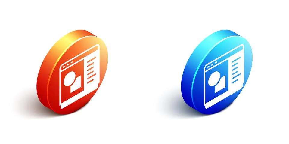 Isometric 3D printer software icon isolated on white background. 3d printing Illustrazione stock