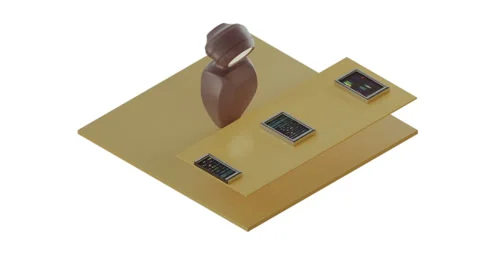Isometric 3D Robot conveyer belt with abstract tablet shape devices. Ai is Stock Footage 152475111