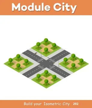 Isometric 3D set park Ilustración de archivo