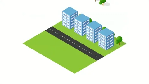 Isometric 3d trees forest camping nature elements 스톡 동영상 170897289