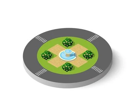 Isometric 3d trees Illustrazione stock