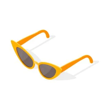 Isometric 3d vector illustration of cat eye glasses. Stock Illustration