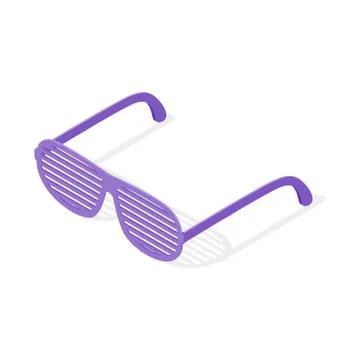 Isometric 3d vector illustration of shutters shades glasses. Stock Illustration