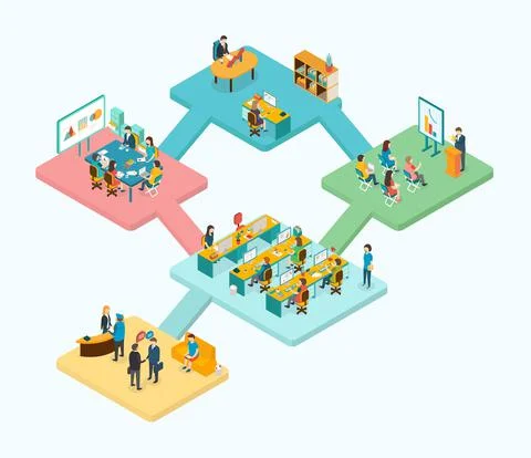 Isometric 3d vector illustrations Stock Illustration