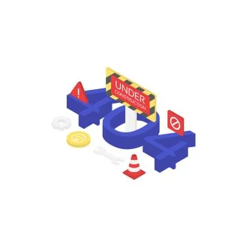 Isometric 404 error Illustration