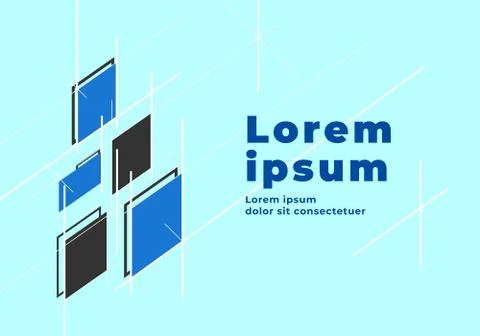 Isometric abstract background with copy space Stock Illustration